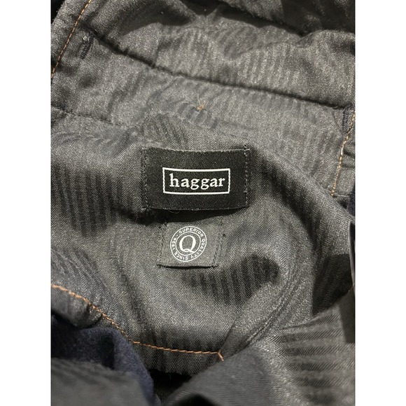 HAGGAR MENS PANTS SIZE 38X32 CORDUROY STRAIGHT LEG BLUE COTTON‎ - Picture 4 of 7